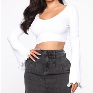 White Long Sleeve Sweater